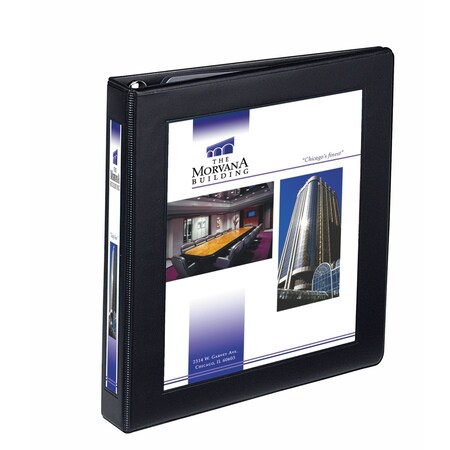 Avery Framed View Heavy-Duty Binders, 3 Rings, 1 in. Capacity, 11 x 8.5, Black, 12PK 68054